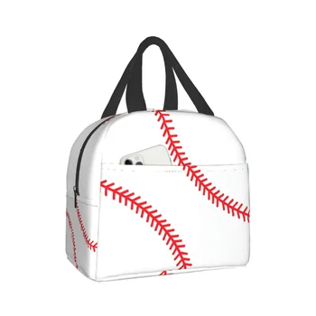 Бейсбольная спортивная сумка Imiss с кружевом, многоразовая изолированная сумка для ланча, сумка-холодильник Red Line, сумка-тоут с застежкой-молнией в переднем кармане для женщин