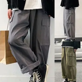 Стильные брюки-карго 3 цвета с множеством карманов, брюки для молодых мужчин, удобные для кожи, с карманами, мужские брюки-карго для свиданий