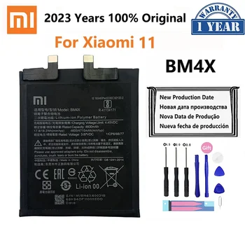 100% Оригинальный Аккумулятор Телефона Xiao Mi BM4X 4710mAh Для Xiaomi 11 Xiaomi11 Mi11 Сменные Батареи Bateria