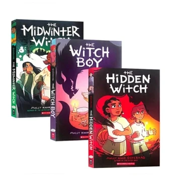 3 тома Комиксов Hidden Witches Magic Boy Приключенческие Романы Книги для внеклассного чтения для подростков Книги на английском языке
