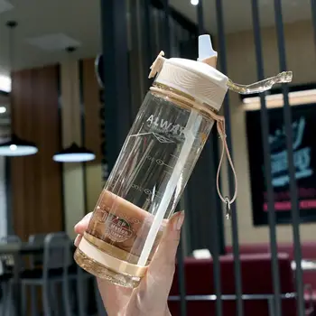 Прозрачный Шейкер Бутылки Для Воды Botella De Agua Чашка Для Воды Для Фитнеса На Открытом Воздухе Чайные Кофейные Чашки Стаканчики Для Питья Пластиковая Чашка Для Сиппи