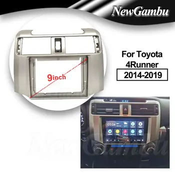 9-дюймовая 2Din автомобильная DVD-рамка Аудио Адаптер для монтажа в приборную панель Комплекты отделки Лицевой панели для Toyota 4Runner 2014-2019 Рамка