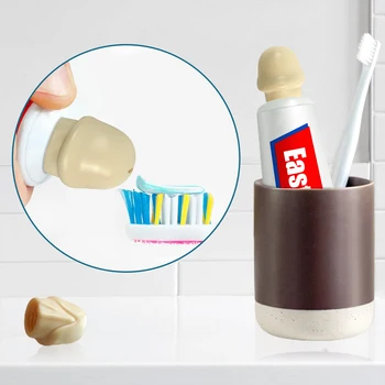 1 шт Силиконовая зубная паста крышки собственн-запечатывания зубной пасты соковыжималка зубная паста Дозатор зубной пасты экономит ванная комната поставки