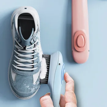 Щетка для чистки домашней одежды С эргономичной ручкой, Пластиковая щетка для обуви для одежды