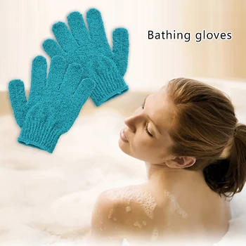 Перчатки-скраб для душа RandomShower, Отшелушивающие спину, Устойчивые к скольжению, Массажная губка для тела, Увлажняющая кожу, перчатки для СПА-ванны