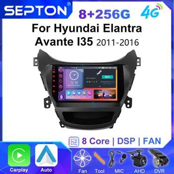 SEPTON Android Автомобильный Стерео Радио Для Hyundai Elantra Avante I35 2011-2013 2014 2015 2016 Мультимедийный Плеер CarPlay Navi GPS 2Din