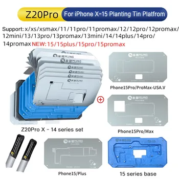 MiJing Z20 Pro для iPhone X-15 Pro Max Магнитное Крепление Материнской Платы Средняя Рамка BGA Трафарет Для Реболлинга Платформа Инструменты Для Пайки