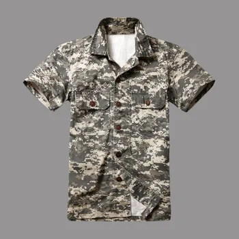 Модные летние рубашки в стиле милитари, мужские повседневные камуфляжные Свободные Мешковатые топы, Уличная одежда