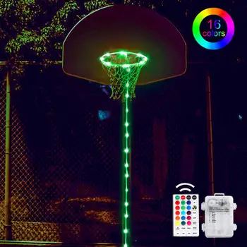 17 режимов освещения, подсветка баскетбольного кольца, Rgb светодиодная подсветка баскетбольного кольца с 17 режимами, функция таймера, пульт дистанционного управления на ночь для баскетбола