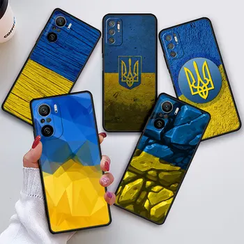 Чехол Для Телефона с Флагом Украины Xiaomi Redmi Note 11 12 Pro 5G 8 10c k50 10 Pro 9 9s Силиконовый Мягкий Черный Чехол Capa