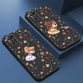 Чехол Disney Princess Cute TPU Мягкий Чехол для Xiaomi Redmi Note 9 10S 12S 11S 10 9S 12 10 Pro 9T 8 7 8T 11 Pro 10 Funda Shell