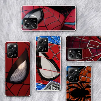 Чехол с Человеком-пауком для Xiaomi Poco X5 X3 NFC Case M4 X4 Pro 5G Pocophone F1 M3 F3 F2 M2 Прозрачный Силиконовый Чехол Для Телефона