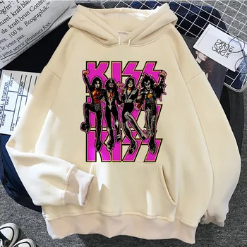 Kiss Band толстовки с капюшоном женский пот y2k графическая Рубашка С Капюшоном Пуловер женская уличная одежда Пуловер