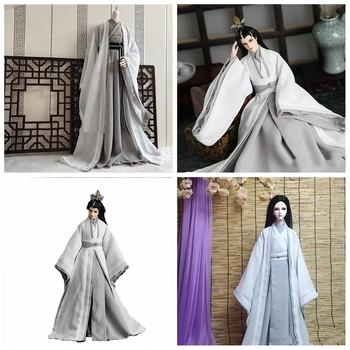 настройте 1/6 мужчин Hanfu, Китайскую Древнюю свободную мантию, Традиционное платье Hanfu, модель костюма Amine для 12-дюймовых фигурных кукол-боди