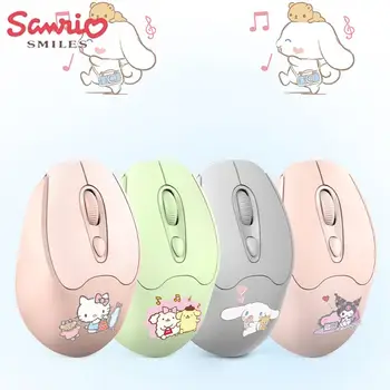 Cinnamoroll Милая Мышь Sanrio Аниме Куроми Bluetooth Немой Мышь Мультфильм Hellokittys Компьютерные Аксессуары Kawaii Подарок На День Рождения