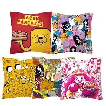 Наволочка для подушки Adventure Time, наволочка для подушки, декоративные короткие плюшевые подушки, наволочка на день рождения, Рождественский подарок