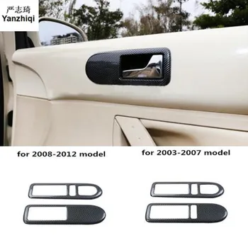 2 шт./лот Автомобильная наклейка из углеродного волокна ABS Межкомнатная дверь пожатие ручки декоративная крышка для 2003-2012 Volkswagen VW Beetle