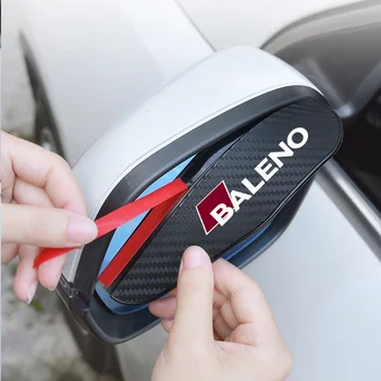 Автомобильное зеркало заднего вида с текстурой углеродного волокна для бровей от дождя для Suzuki Sx4 Swift Jimny Grand Vitara Alto Samurai BALENO IGNIS