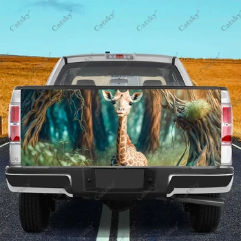 жираф животное Автомобильная наклейка задняя модификация внешнего вида автомобиля пакет подходит для наклейки на автомобиль грузовик