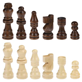 NUOBESTY 32шт Международные Шахматные Фигуры Деревянные Шахматные Фигуры Сменные Аксессуары Для Шахматной Доски