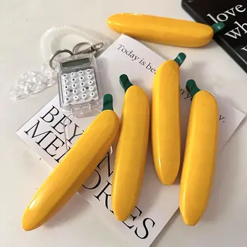 Прекрасные Канцелярские принадлежности Портативная пластиковая шариковая ручка Симпатичная мультяшная имитация игрушки-банана для студентов