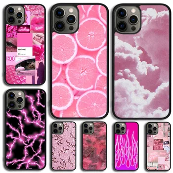 Розовый эстетичный чехол для телефона iPhone 15 14 SE 2020 XR XS 11 12 13 Mini Pro MAX 6 7 8 Plus Coque