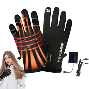 Перчатки с USB-подогревом, перчатки с электрическим быстрым нагревом, перчатки для зимних видов спорта, специальная одежда, нескользящие перчатки для прогулок, рыбалки, верховой езды