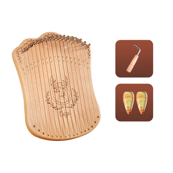 17-Струнная арфа-лира Портативный Струнный музыкальный инструмент из массива бука с гаечными ключами для начинающих, детей и взрослых