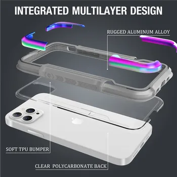 360 Полная Защита Металлический Бронированный Чехол Для iPhone 12 Pro Max Case Luxury Alumimum + Tpu + pc Full Cover Coque Для iPhone 12 Mini 12