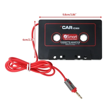 Портативный 3,5 мм Автомобильный Адаптер кассеты AUX для автомобильного плеера MP3 Высококачественные Прочные Аксессуары D7WD