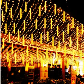 Солнечные светодиодные фонари для метеоритного дождя, водонепроницаемые падающие капли дождя, гирляндный светильник для рождественской вечеринки, декор патио Navidad