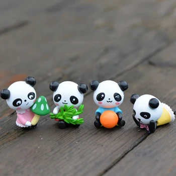Милая модель мини-панды, фигурки животных, игрушки для кукольного домика, миниатюры / террариум, микро-сказочные садовые куклы, аксессуары для поделок, украшения
