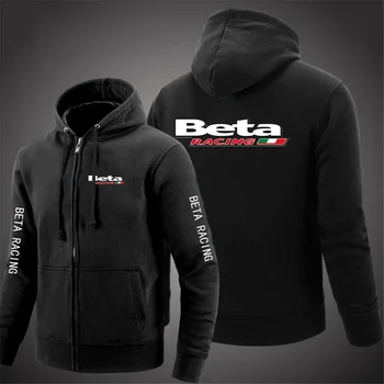 2023 Новая мужская модная куртка на молнии с принтом Beta Racing для мотокросса, толстовки, однотонная хлопковая повседневная толстовка, пальто