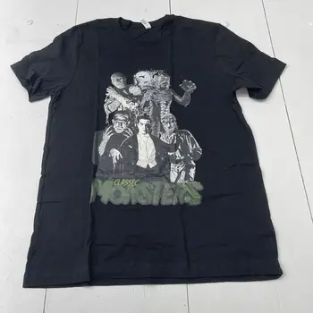 Bella Canvas, черная оригинальная футболка Monsters с коротким рукавом, размер для взрослых Большой