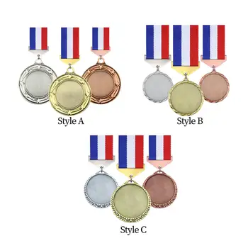 3шт золотых серебряных бронзовых медалей из цинкового сплава Наградные медали для соревнований
