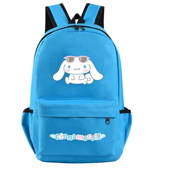 Рюкзак Sanrio Cinnamoroll Back To School, школьный ранец, студенческий рюкзак в стиле аниме Каваи, легкая сумка для мальчиков и девочек