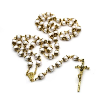 Декоративные жемчужные ожерелья-четки, подвесной аксессуар из бисера, подарок