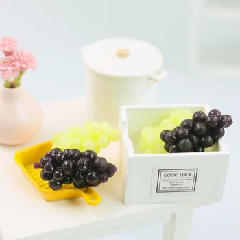 Кукольный домик 4шт 1/12, миниатюрная имитация фруктов, модель винограда для мини-украшения