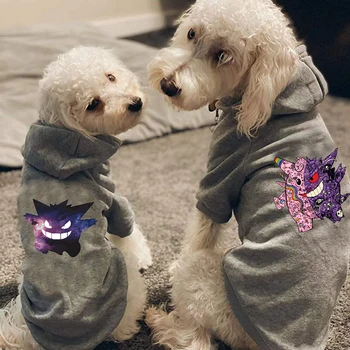 Аниме Покемон игра Генгар Одежда для собак для маленьких средних собак Толстовки Одежда для щенков Костюм для бульдога чихуахуа пальто Одежда