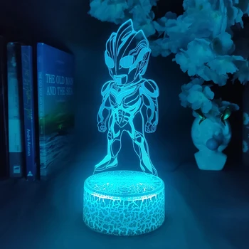 Классная лампа в японском стиле для детей Украшение детской спальни игровой комнаты Rgb Лампа для детской Ночник Декор стола в комнате Ultraman