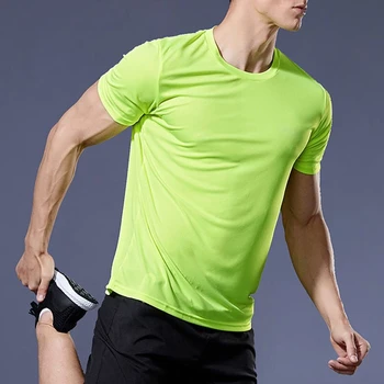Мужские спортивные футболки, быстросохнущие, впитывающие пот, Дышащая одежда для занятий скалолазанием с коротким рукавом, баскетбольный футбольный топ