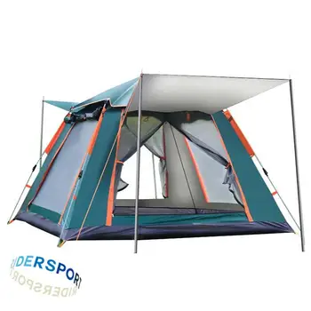 Двухслойная палатка для кемпинга на 6-7 человек, Открытый купол, Семейная палатка для кемпинга, палатка для пары 240x240x150 см, Водонепроницаемая Автоматическая палатка