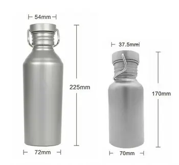 Посуда для бутылок с водой из чистого титана объемом 430 мл 820 мл подходит для кемпинга на открытом воздухе