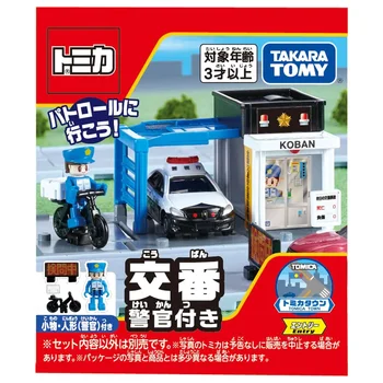 Takara Tomy Tomica Городская полицейская будка с полицейским Детские Рождественские подарочные игрушки для мальчиков