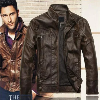 Мужская мотоциклетная куртка De Masculina от бренда s, мужские кожаные пальто Jaqueta Couro