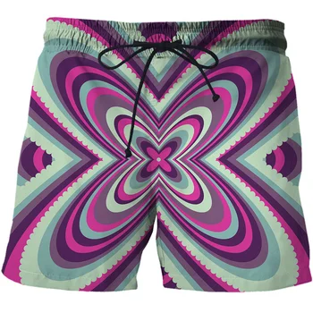 Короткие штаны с цветочным принтом Dazzle Illusion, женские, мужские, купальник с 3D принтом, пляжные шорты, уличные повседневные свободные шорты для скейтборда