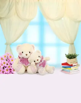 5x7 футов Милый медведь Цветы Книги для детей Фотофоны Реквизит для фотосъемки студийный фон