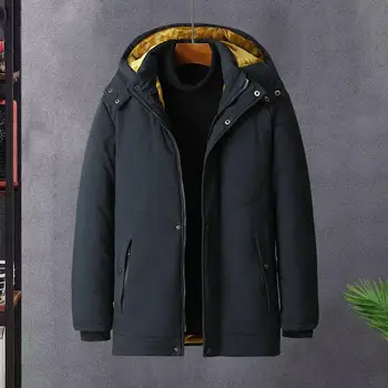 Мужская куртка, короткие зимние парки, мужские зимние куртки с лацканами, мужская теплая куртка из хлопка ягненка и плотное пальто с меховой подкладкой