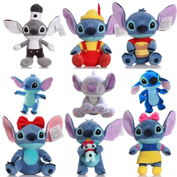 MINISO 12-30 см Disney Stitch Мягкие плюшевые модели Мультяшные мягкие плюшевые куклы Аниме Плюшевые детские игрушки Kawaii Детский подарок на День рождения