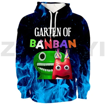 Игра ужасов Garten of BanBan 2 Толстовка С капюшоном Для подростков в стиле Хип-Хоп на Хай-Стрит, Толстовки с 3D Принтом Garten of BanBan, Пуловеры, Спортивный Костюм Для Мужчин